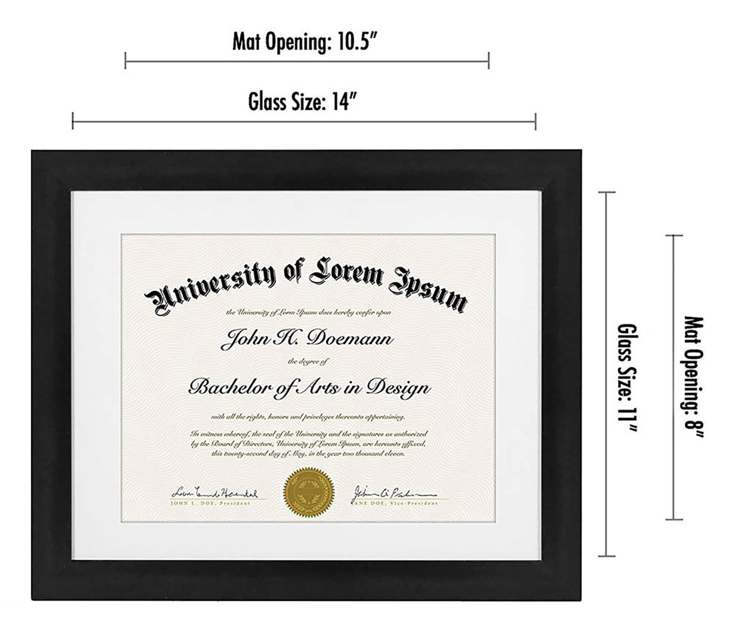 Legacy Matted Document Frame