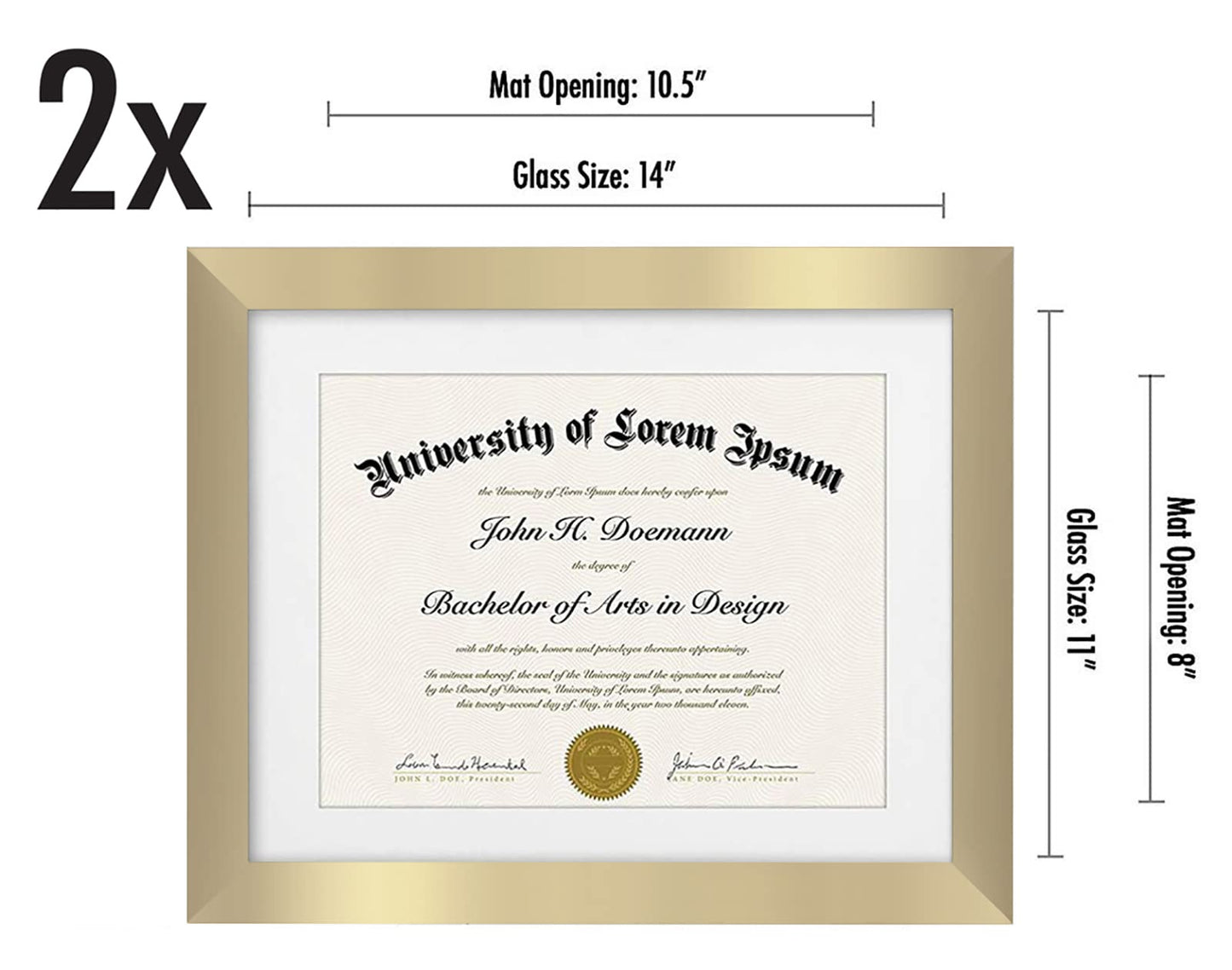 Legacy Matted Document Frame
