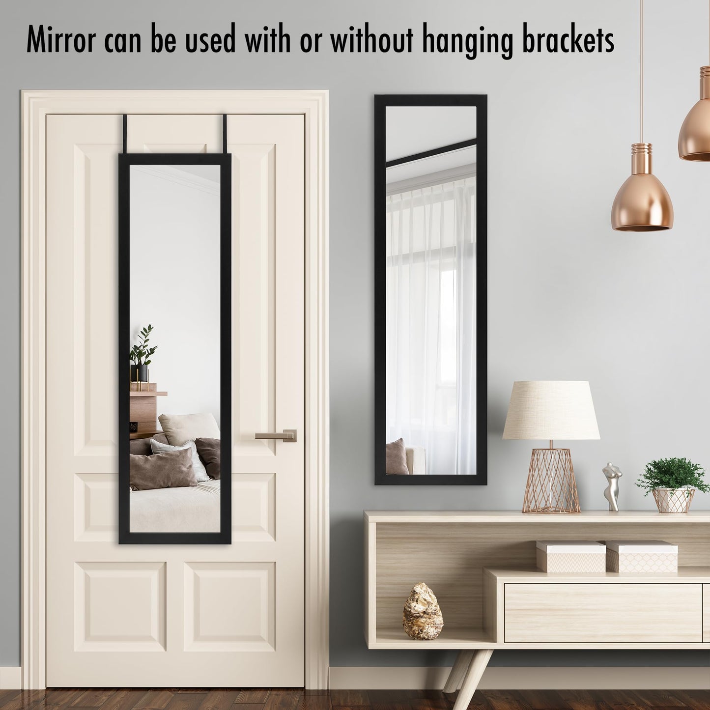 Over-the-Door Mirror 12x48 Full Length - Americanflat