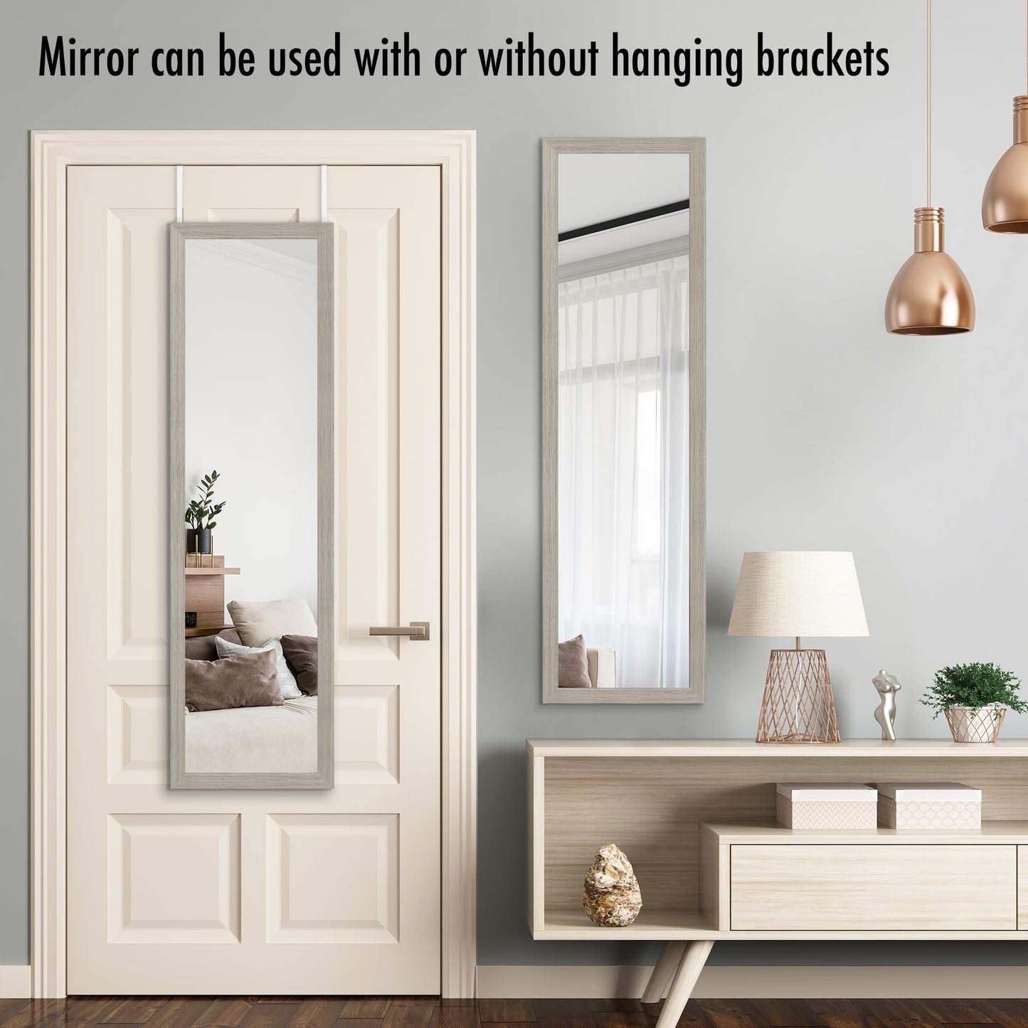 Over-the-Door Mirror 12x48 Full Length - Americanflat