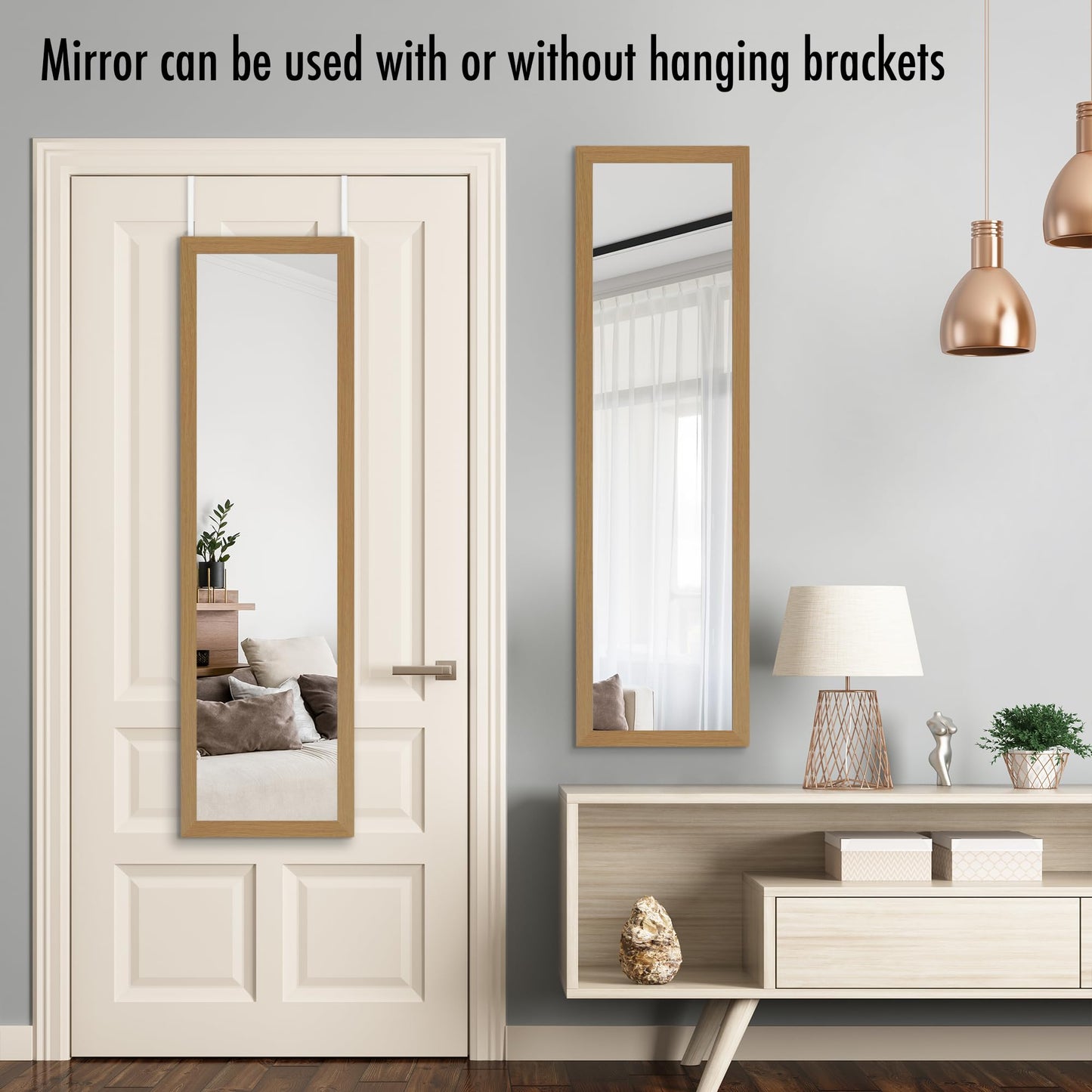 Over-the-Door Mirror 12x48 Full Length - Americanflat