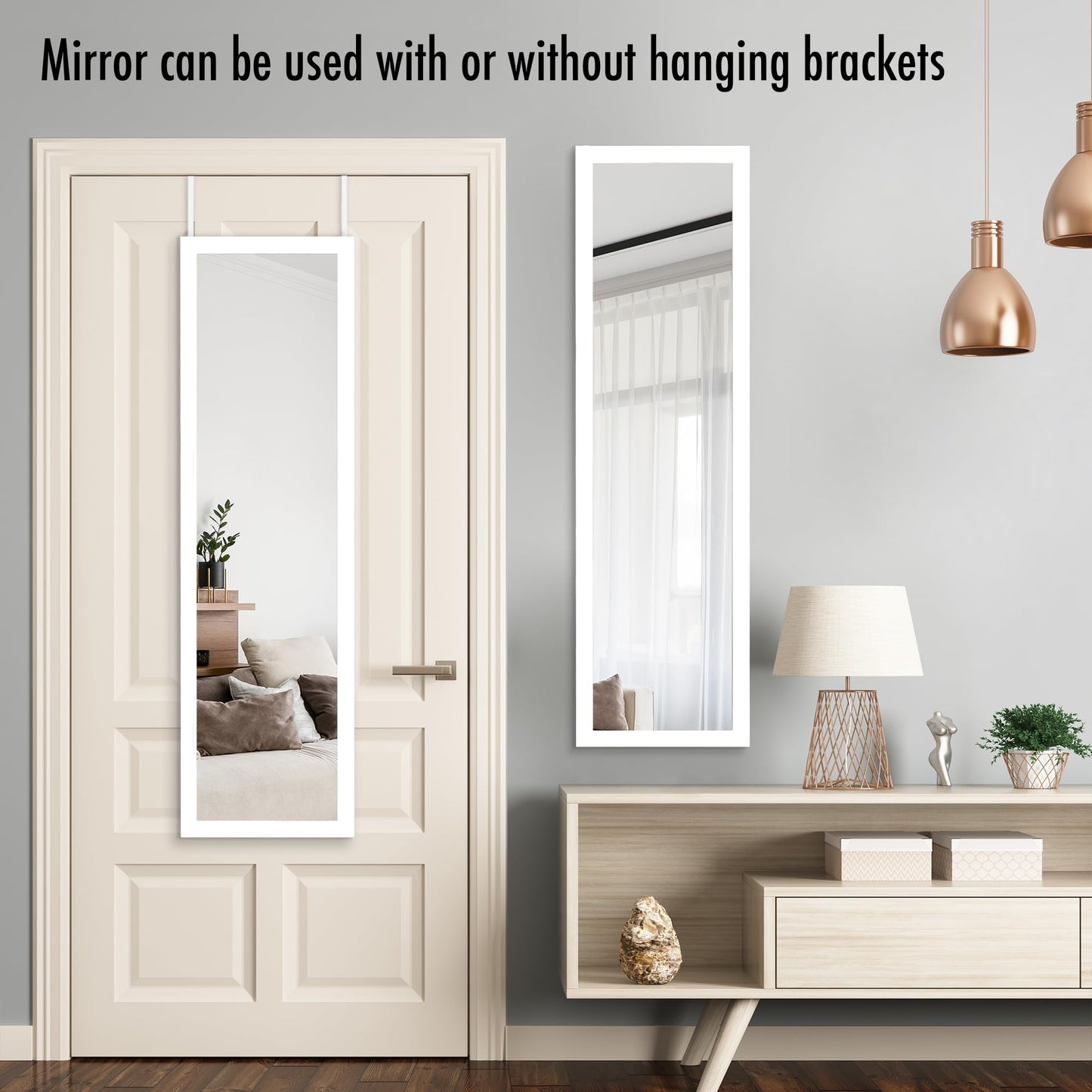 Over-the-Door Mirror 12x48 Full Length - Americanflat