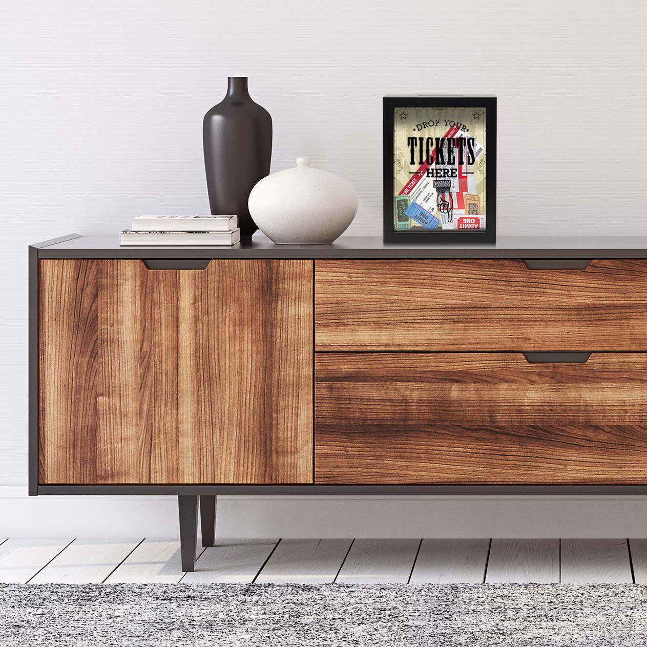 Shadow Box Bank | Top Slot | Wall Mount | Polished Glass - Americanflat