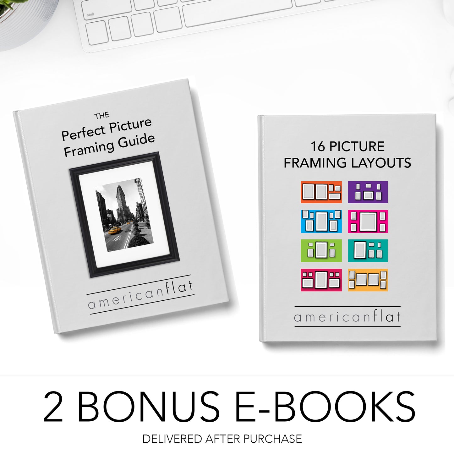 Americanflat Picture Frames | Set of 2 | With Mat | Shatter-Resistant Glass