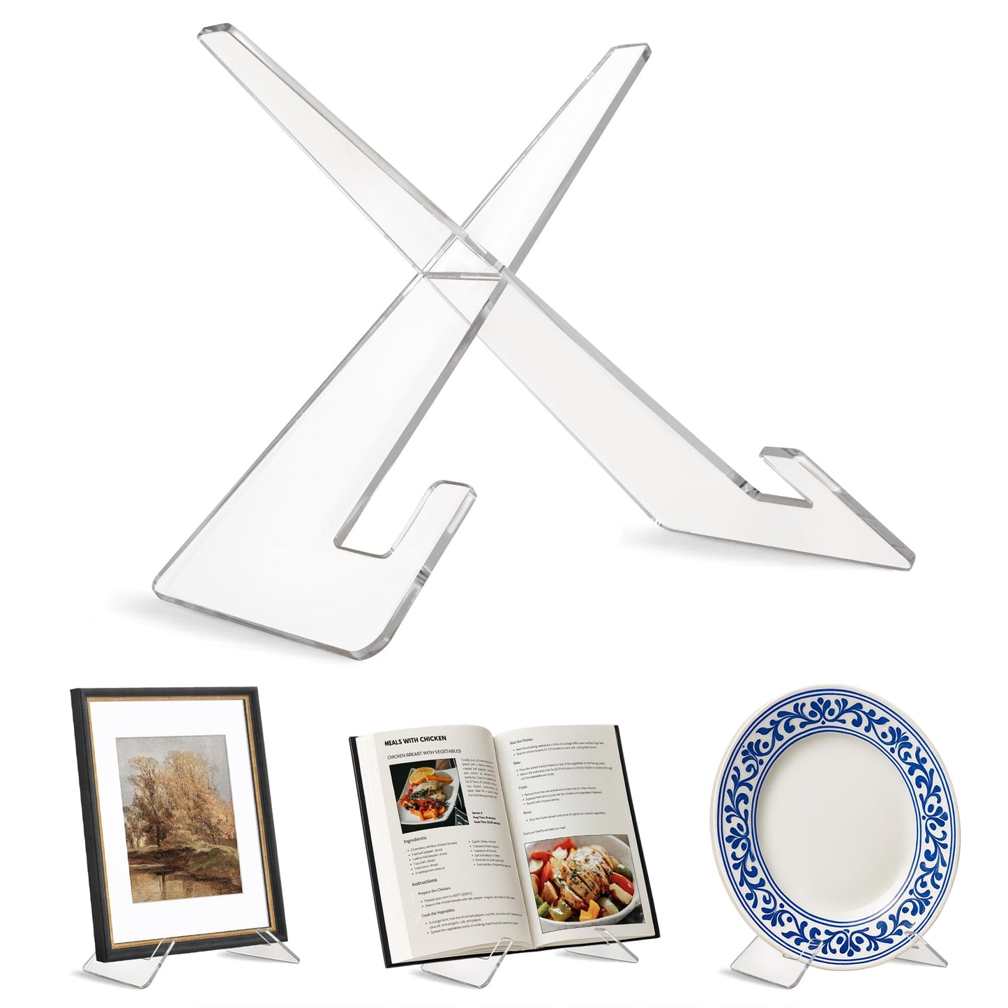 Acrylic Display Stand  Modern Clear Easel | Premium Quality