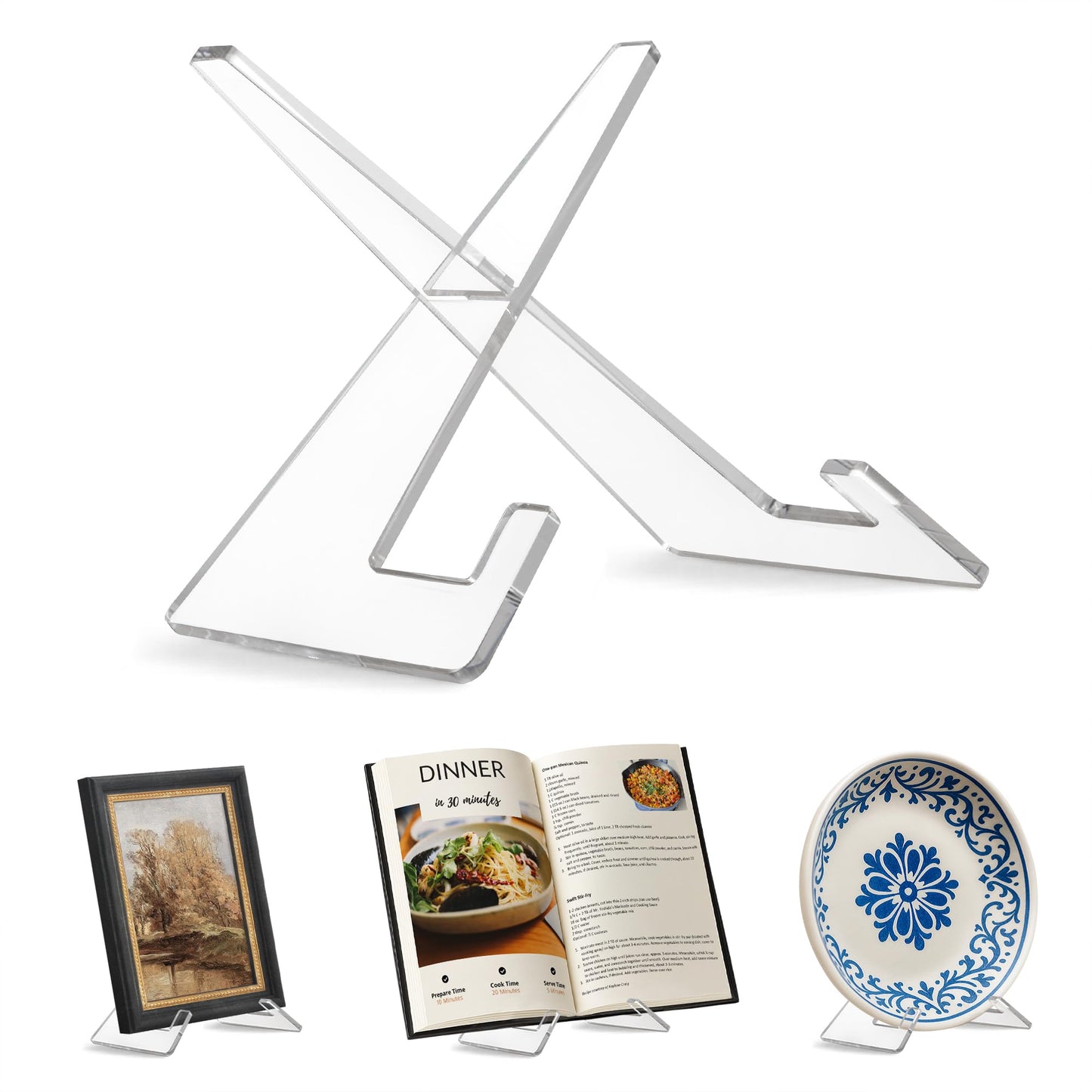 Acrylic Display Stand  Modern Clear Easel | Premium Quality