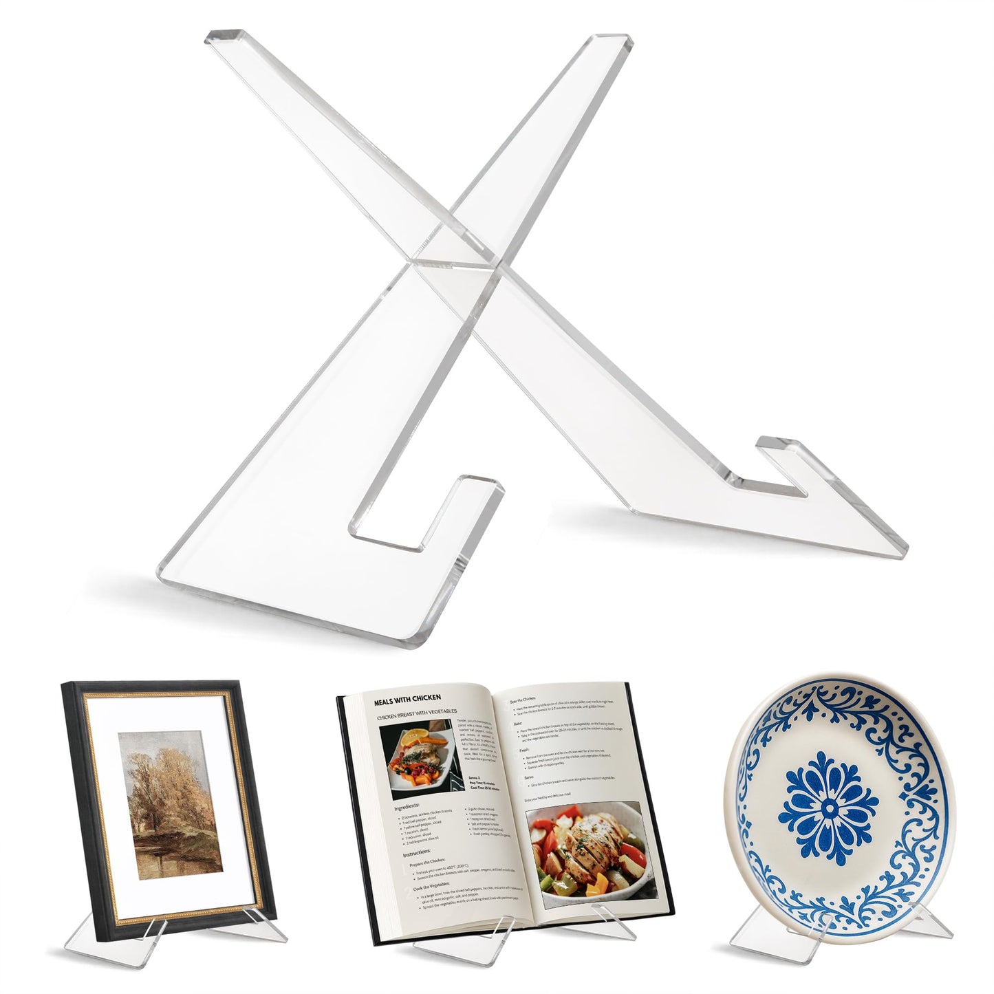 Acrylic Display Stand  Modern Clear Easel | Premium Quality