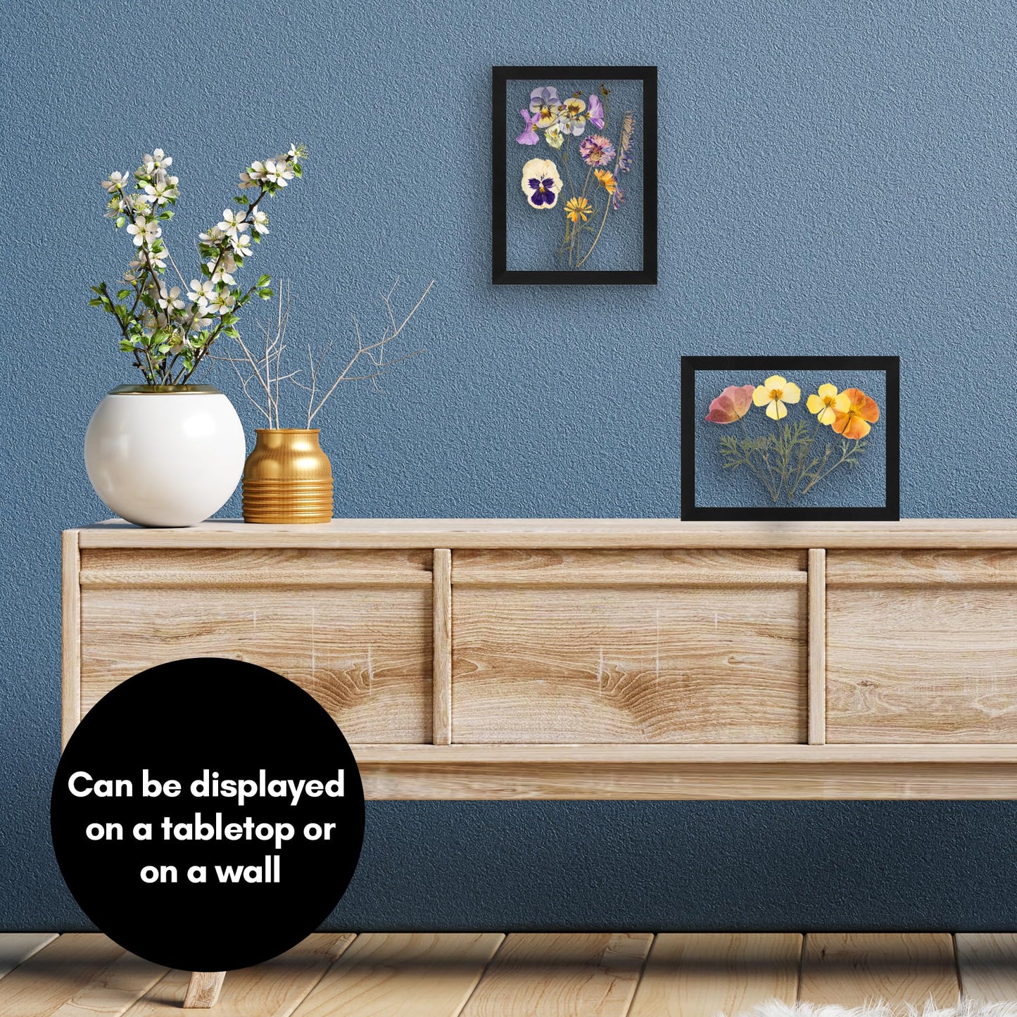 Floating Picture Frame | Set of 2 | Clear Glass | Modern Design | Wall/Tabletop Display - Americanflat