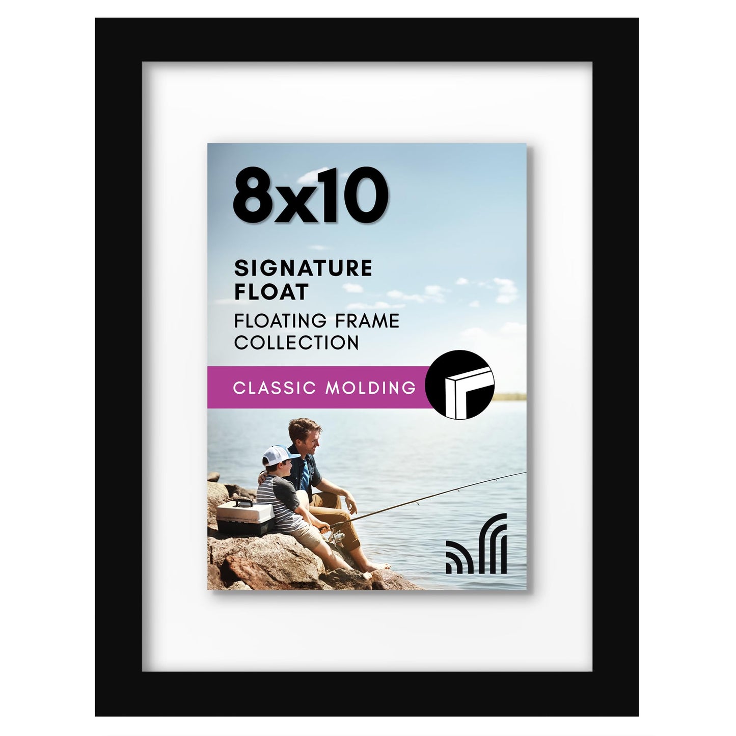 Floating Picture Frame | Americanflat | Crystal-Clear Glass | Premium Quality