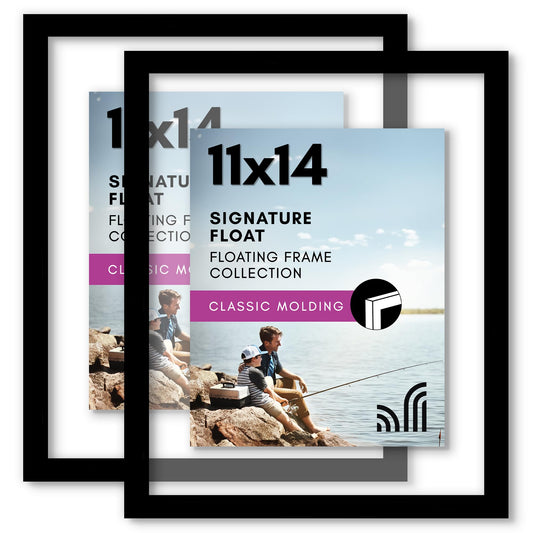 Floating Picture Frame | Americanflat | Clear Glass | Wall & Tabletop Display
