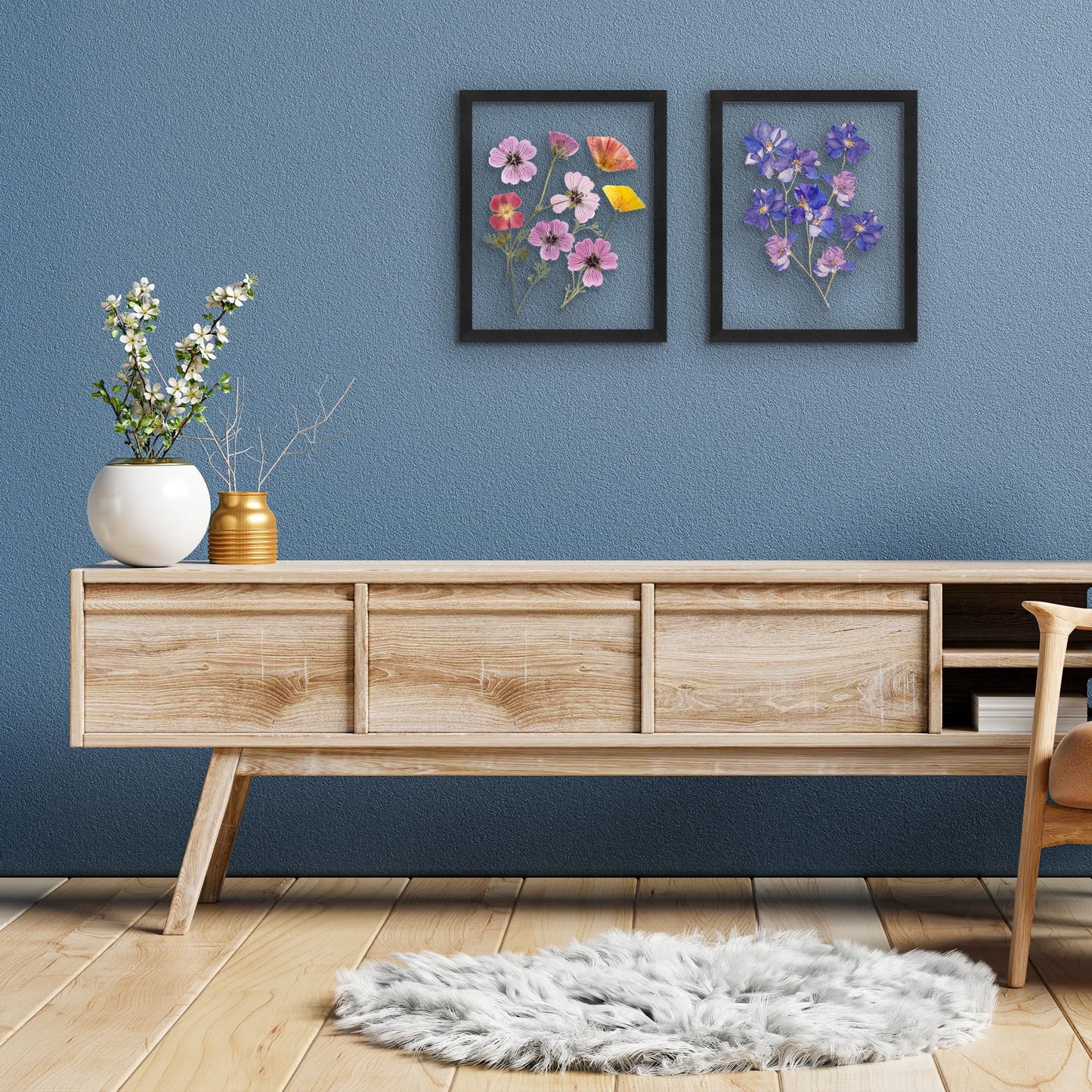 Floating Picture Frame | Set of 2 | Clear Glass | Modern Design | Wall/Tabletop Display - Americanflat