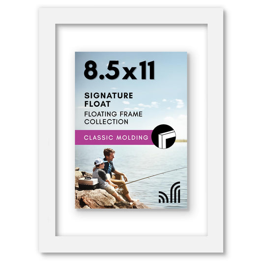 Floating Picture Frame | Americanflat | Crystal-Clear Glass | Premium Quality