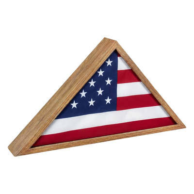 Silhouette Flag Display Case — Burial Service / Barn Wood