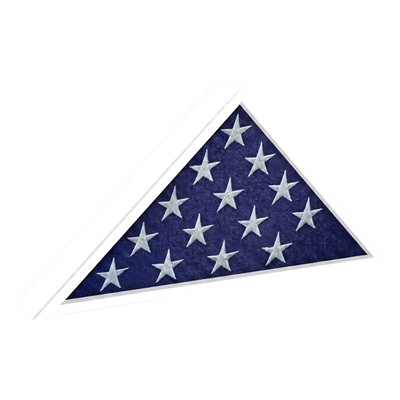 Silhouette Flag Display Case — Burial Service / White