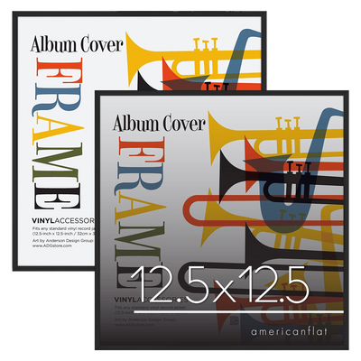 Aluminum Album Frame | Multipack | Black | Polished Plexiglass Decor — 12.5x12.5 / Black / 2 Pack