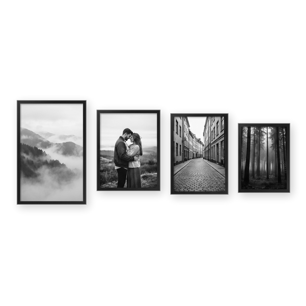 Fusion Bold Gallery Wall — Black · 4 Frames