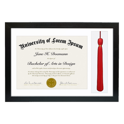 Legacy Unmatted Document Frame — 16x16 / Black / 1 Pack