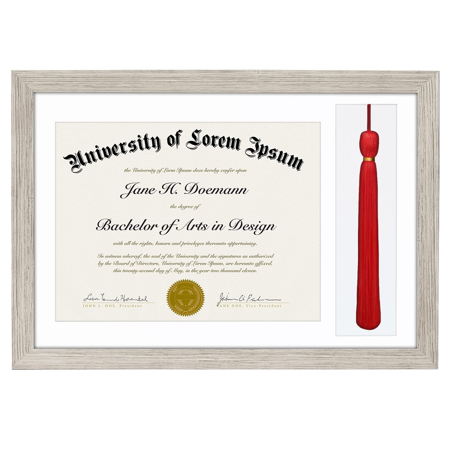 11x16 Diploma Frame with Tassel Display | Legacy Collection