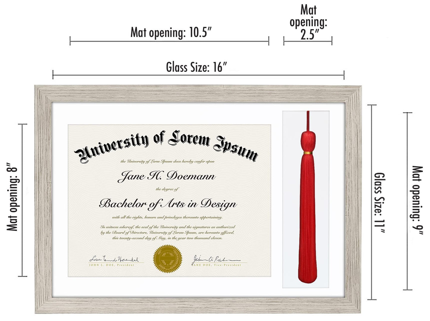Legacy Unmatted Document Frame