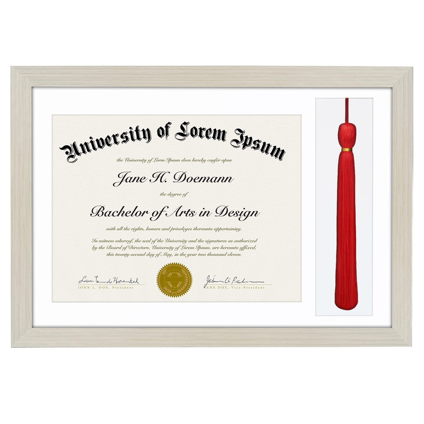 11x16 Diploma Frame with Tassel Display | Legacy Collection