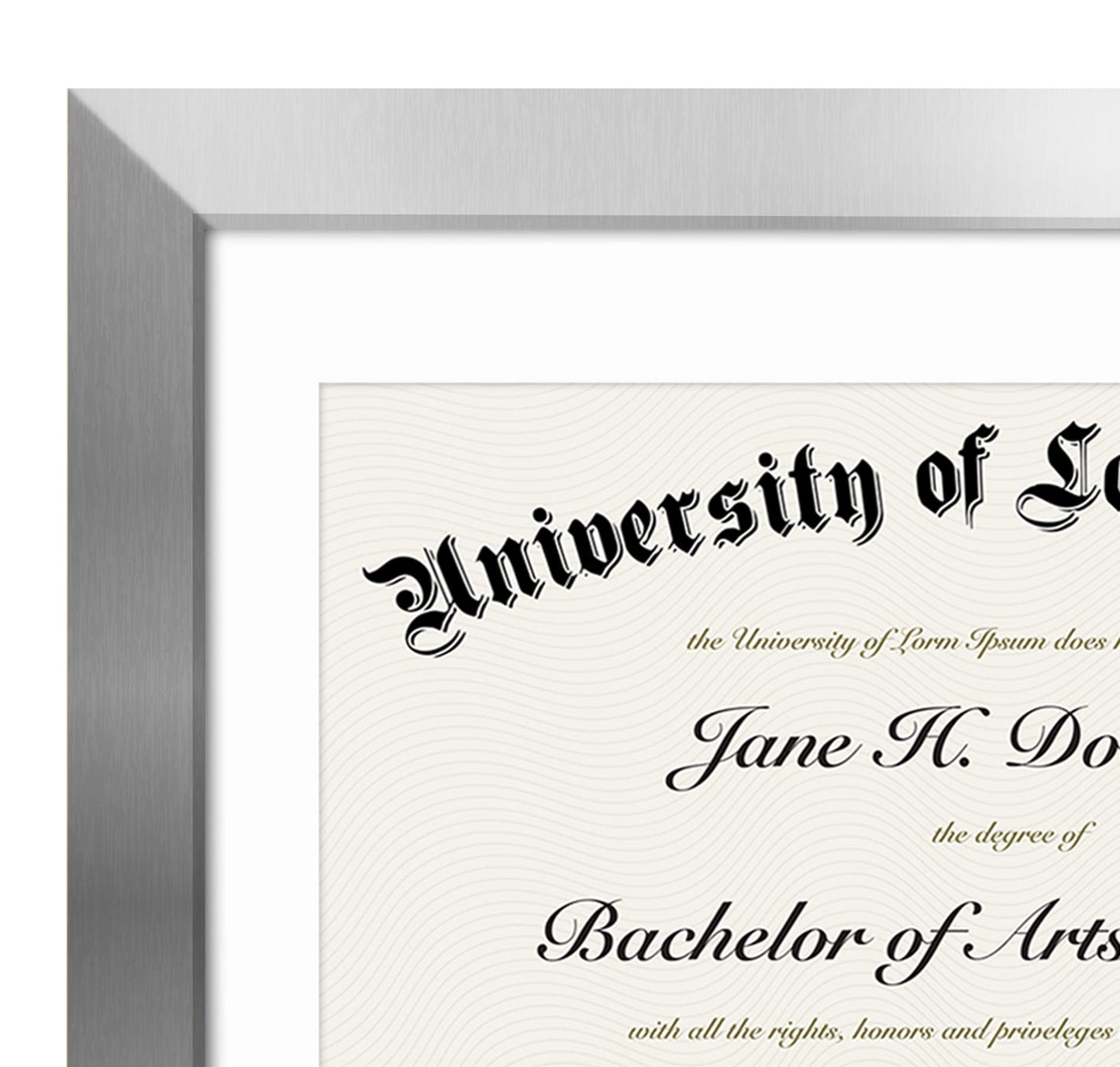 Legacy Unmatted Document Frame