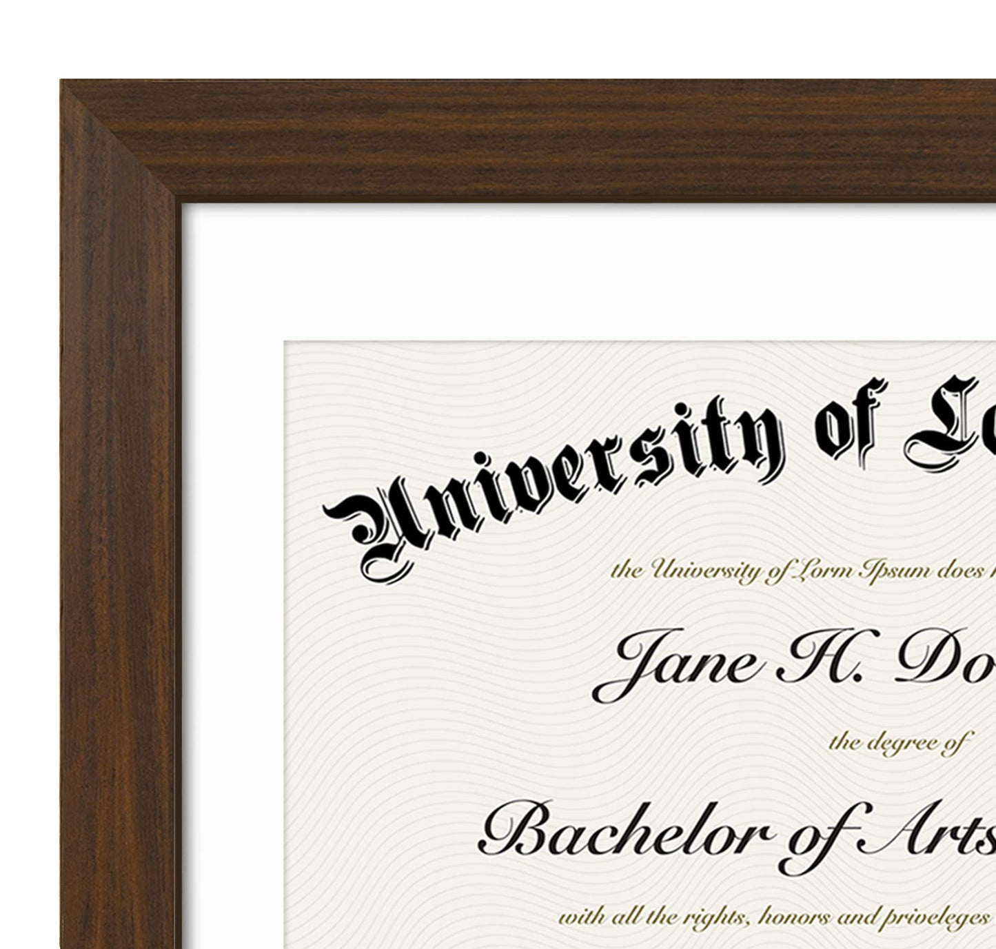 Legacy Unmatted Document Frame