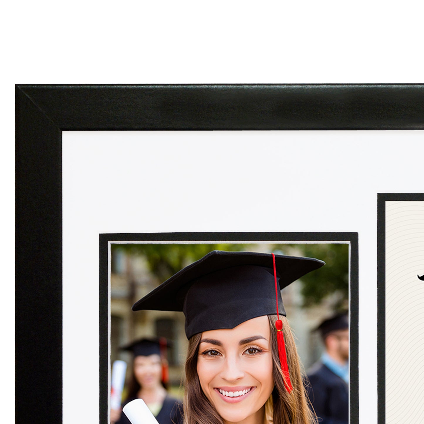 11x18 Diploma Frame with 5x7 Picture Frame Duo | Choose Color