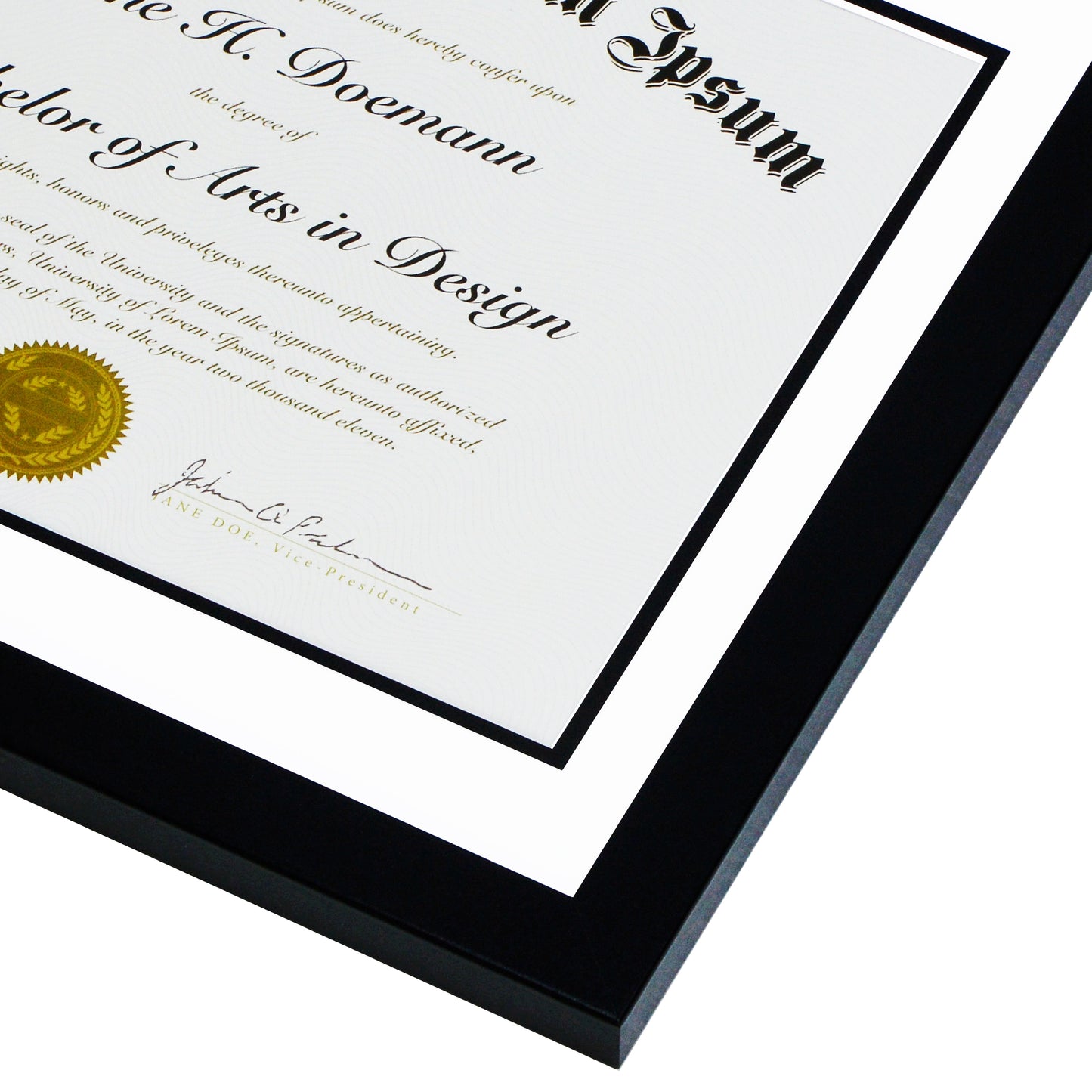 11x18 Diploma Frame with 5x7 Picture Frame Duo | Choose Color