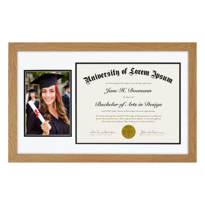 Legacy Unmatted Document Frame — 11x18 / Oak / 1 Pack