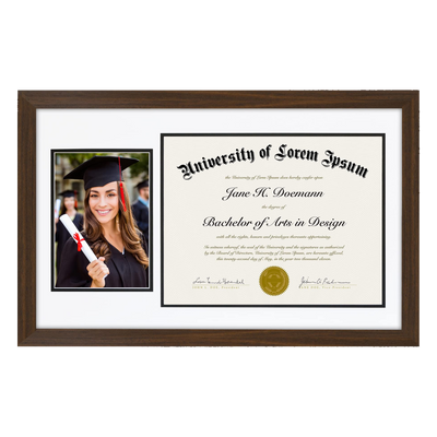 Legacy Unmatted Document Frame — 11x18 / Walnut / 1 Pack