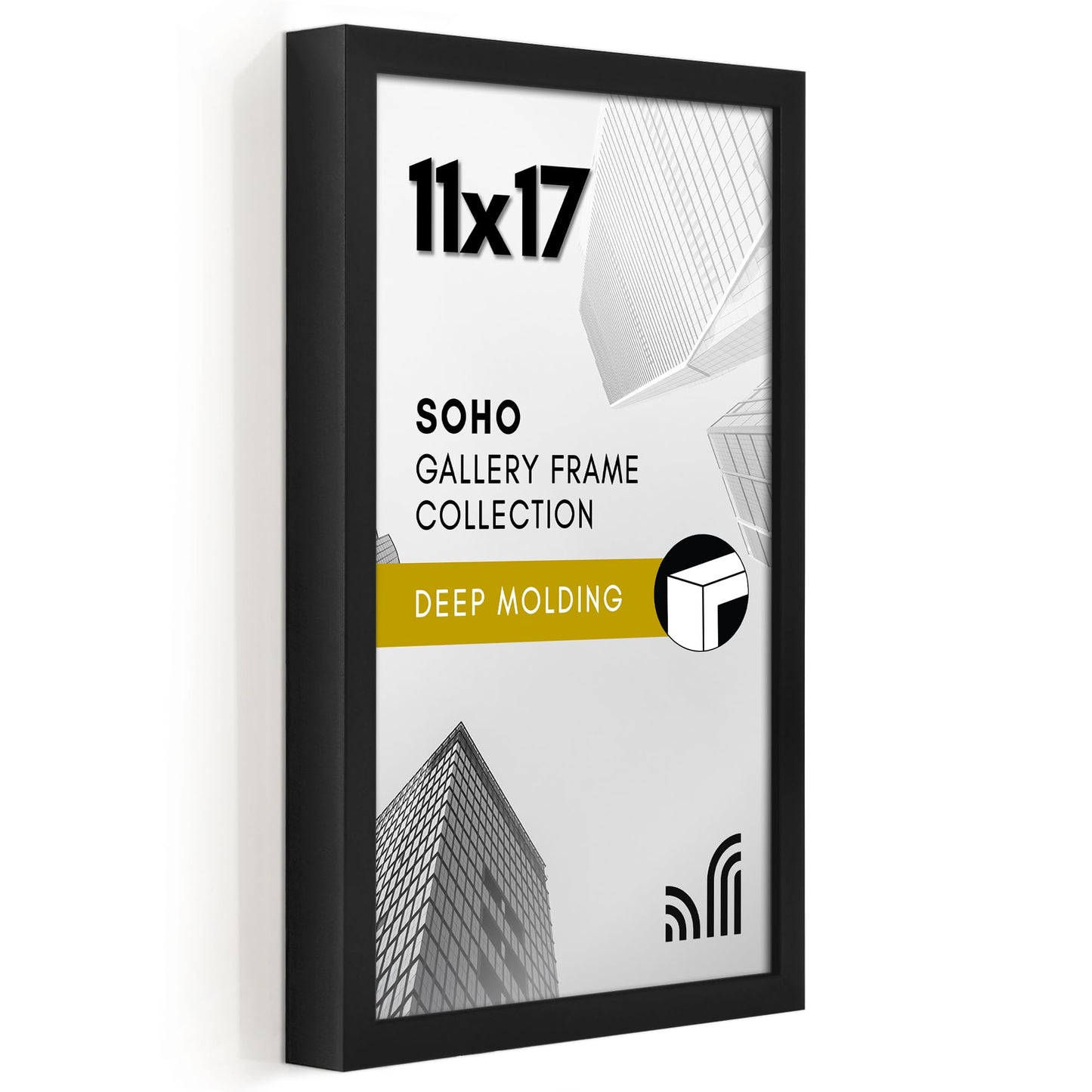 Deep Molding Picture Frame | Americanflat | No Mat | Modern - Premium Quality