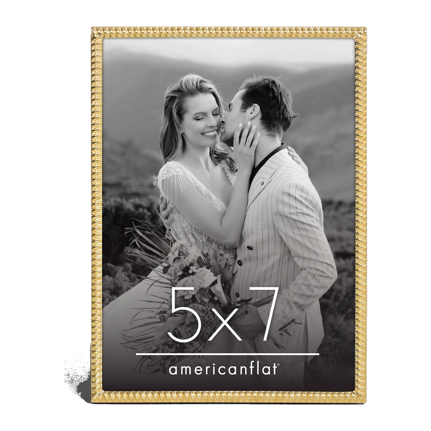 Memento Rope Unmatted Picture Frame Gold