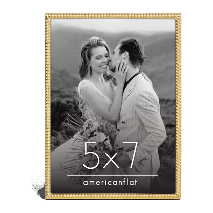 Memento Rope Unmatted Picture Frame Gold
