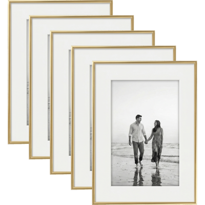 Galleria Matted Picture Frame — 8x12 / Gold / 5 Pack