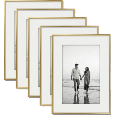 Galleria Matted Picture Frame — 8.5x11 / Gold / 5 Pack