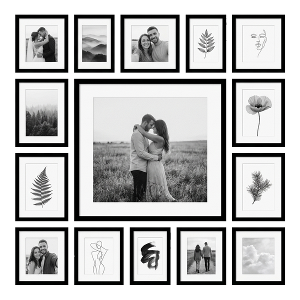 Grand Gallery Wall — Black · 15 Frames