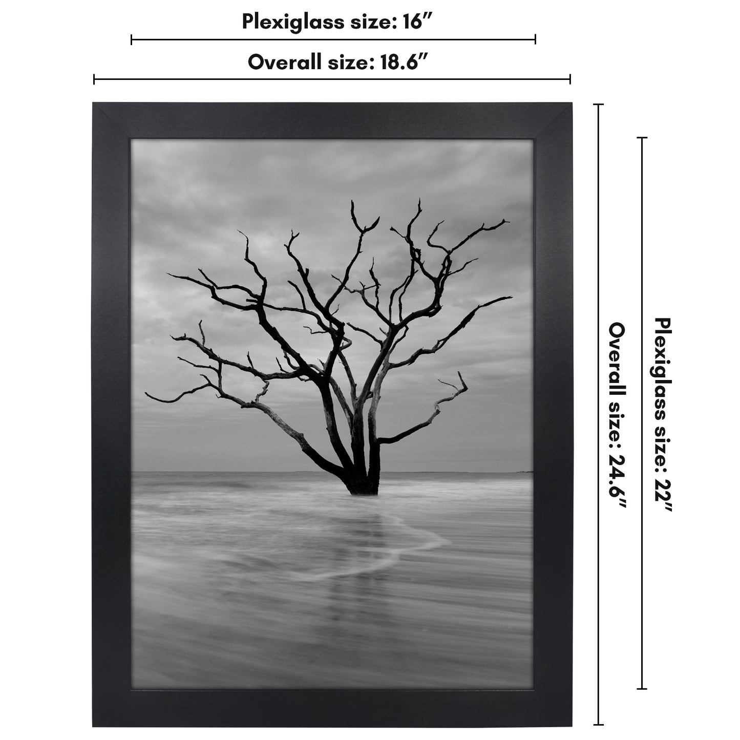 Black | Concealment Picture Frame | Magnetic Hinged Storage – Americanflat