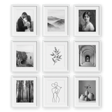Hudson Grid Nine — White · 9 Frames
