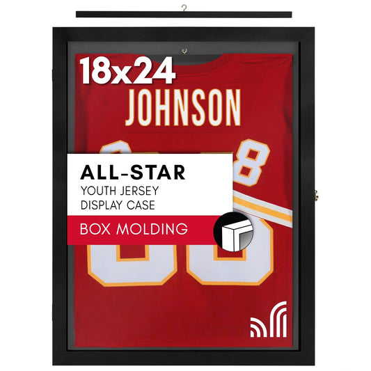 Lockable Jersey Display Case | All-Star Collection | With Hanger | Modern Decor
