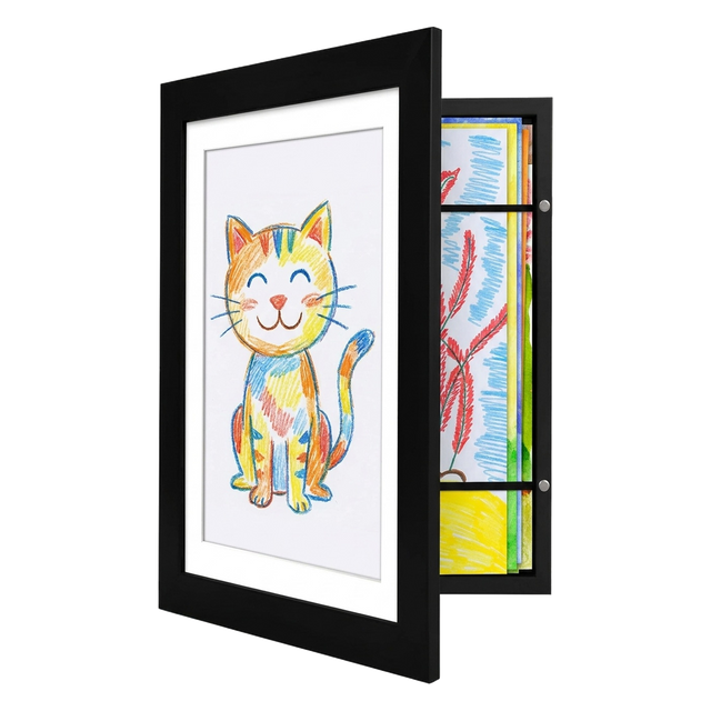 KAF8511BK black kids art frame transparent