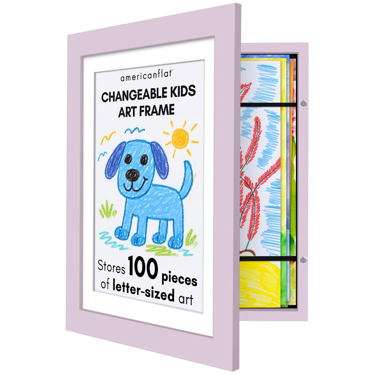 Americanflat Kids Art Frame | Holds 100 Photos | Modern - Premium Quality