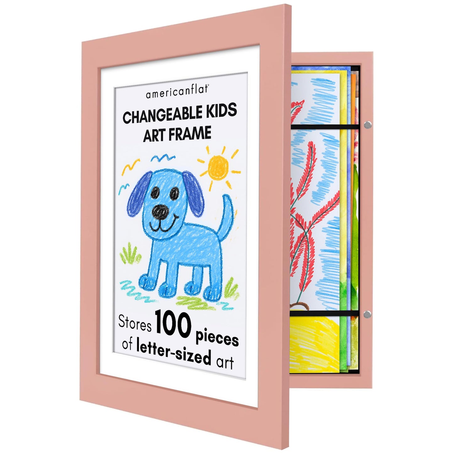 Americanflat Kids Art Frame | Holds 100 Photos | Modern - Premium Quality