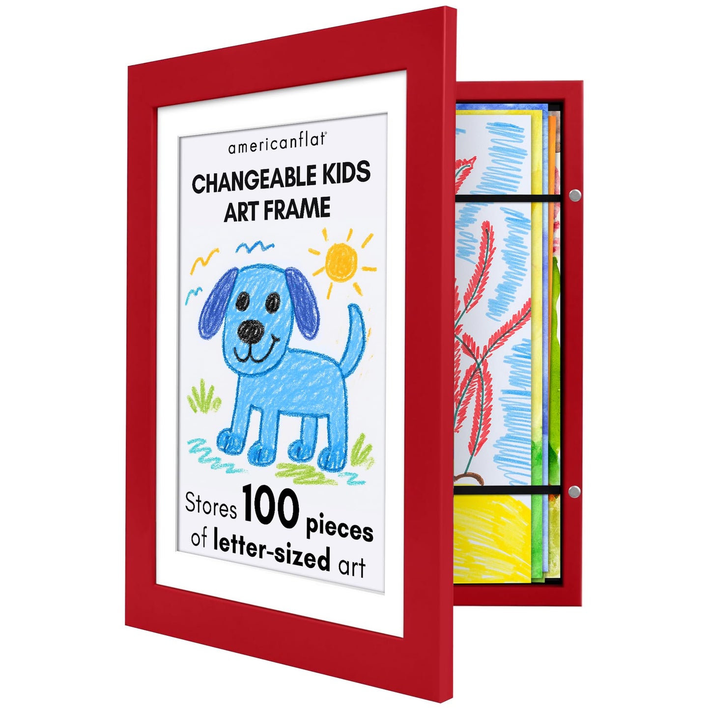 Americanflat Kids Art Frame | Holds 100 Photos | Modern - Premium Quality