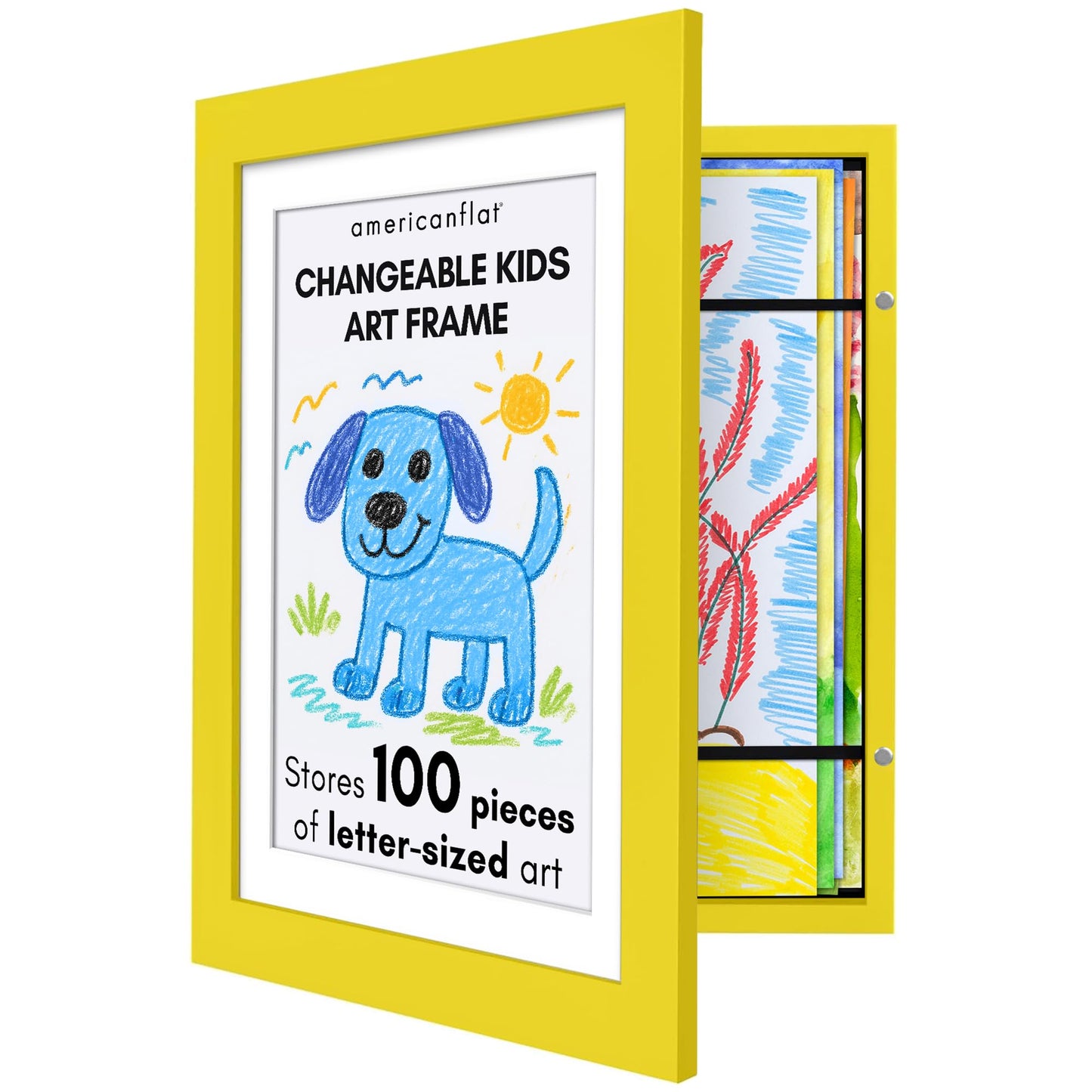 Americanflat Kids Art Frame | Holds 100 Photos | Modern - Premium Quality