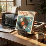 Now Playing Vinyl Stand lifestyle desk