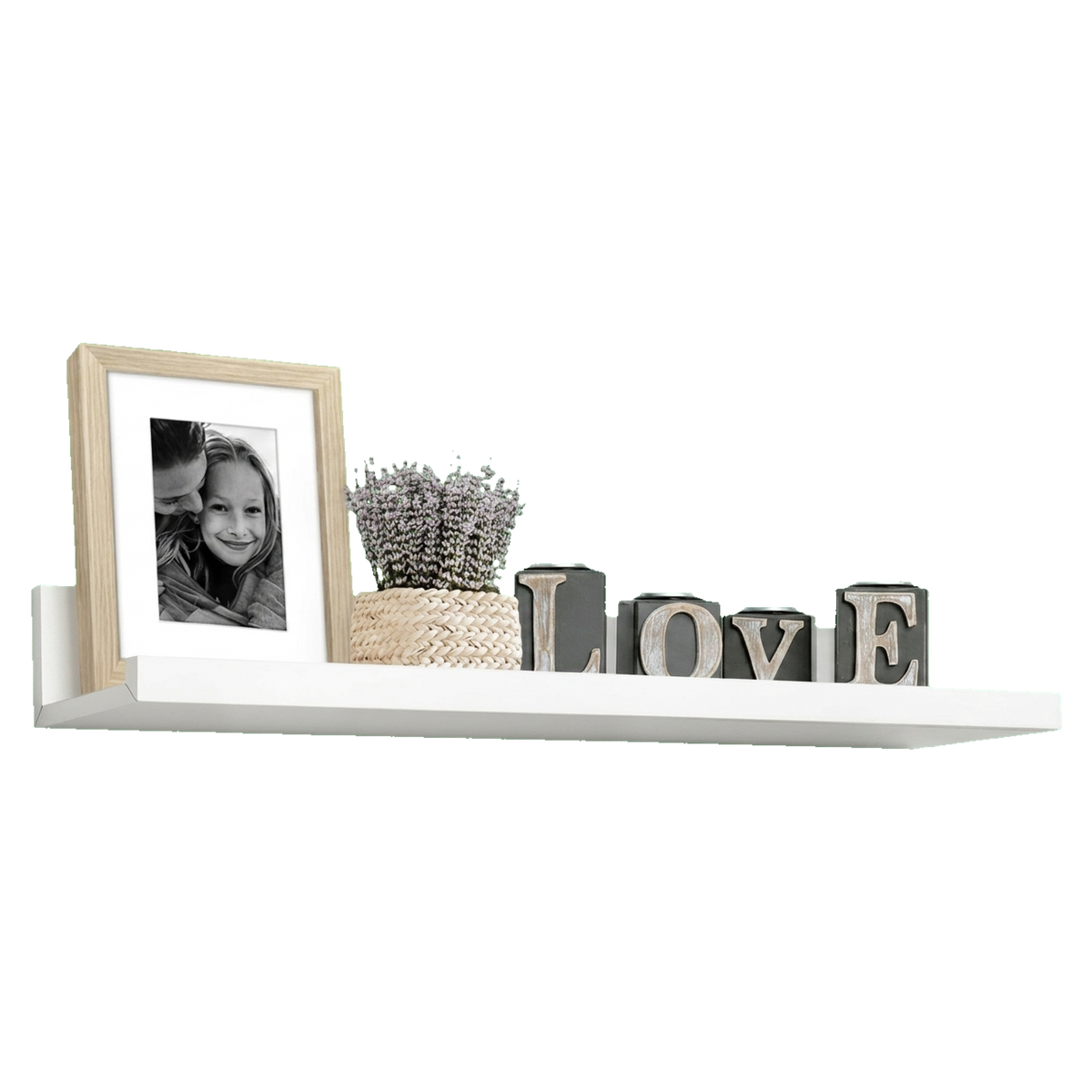 24 White Floating Shelf