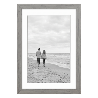 Streamline Matted Picture Frame — 5x7 with 4x6 Mat / Grey / 1 Pack