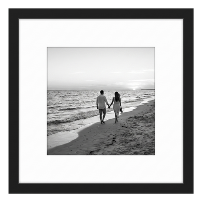 Streamline Matted Picture Frame — 6x6 with 4x4 Mat / Black / 1 Pack
