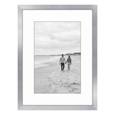 Streamline Matted Picture Frame — 6x8 with 4x6 Mat / Silver / 1 Pack