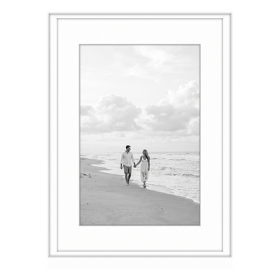 Streamline Matted Picture Frame — 6x8 with 4x6 Mat / White / 1 Pack